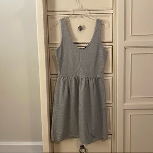J.CREW GRAY BUTTON BACK TANK SUNDRESS SIZE XS